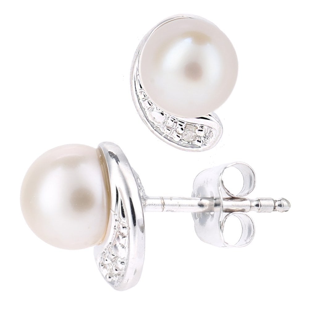 Pearl Stud Earrings - detail view | Prime Jewellery