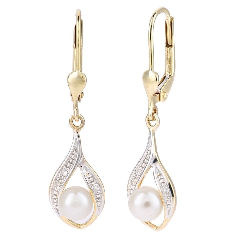 Pearl Drop Earrings 9ct Yellow Gold | Prime Jewellery
