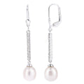 Pearl Drop Earrings 9ct White Gold | Prime Jewellery