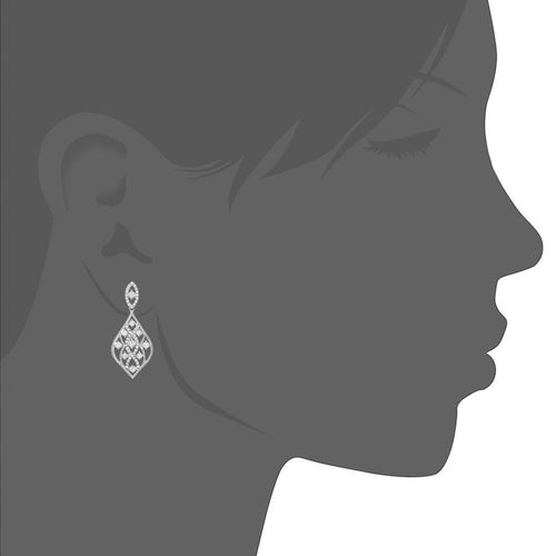18ct White Gold 1 Carat Natural Diamond Chandelier Drop Earrings
