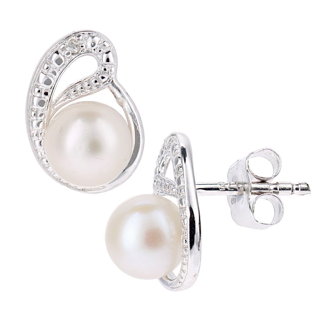 Pearl Stud Earrings - detail view | Prime Jewellery