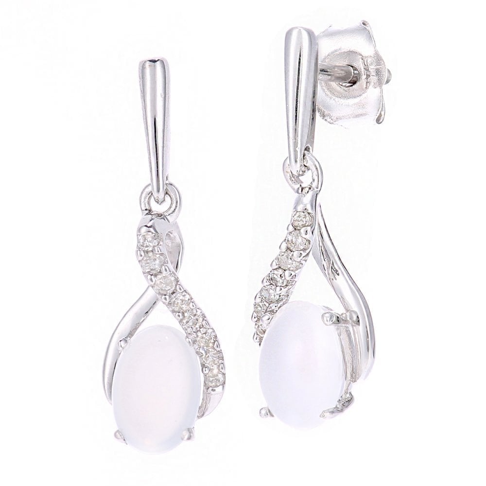 Opal Drop Earrings - detail view | Prime Jewellery