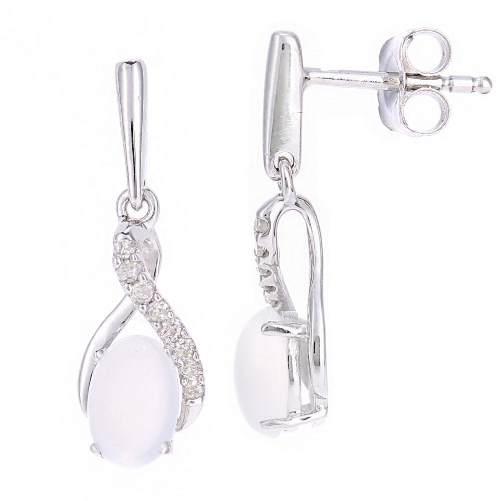 Opal Drop Earrings - detail view | Prime Jewellery