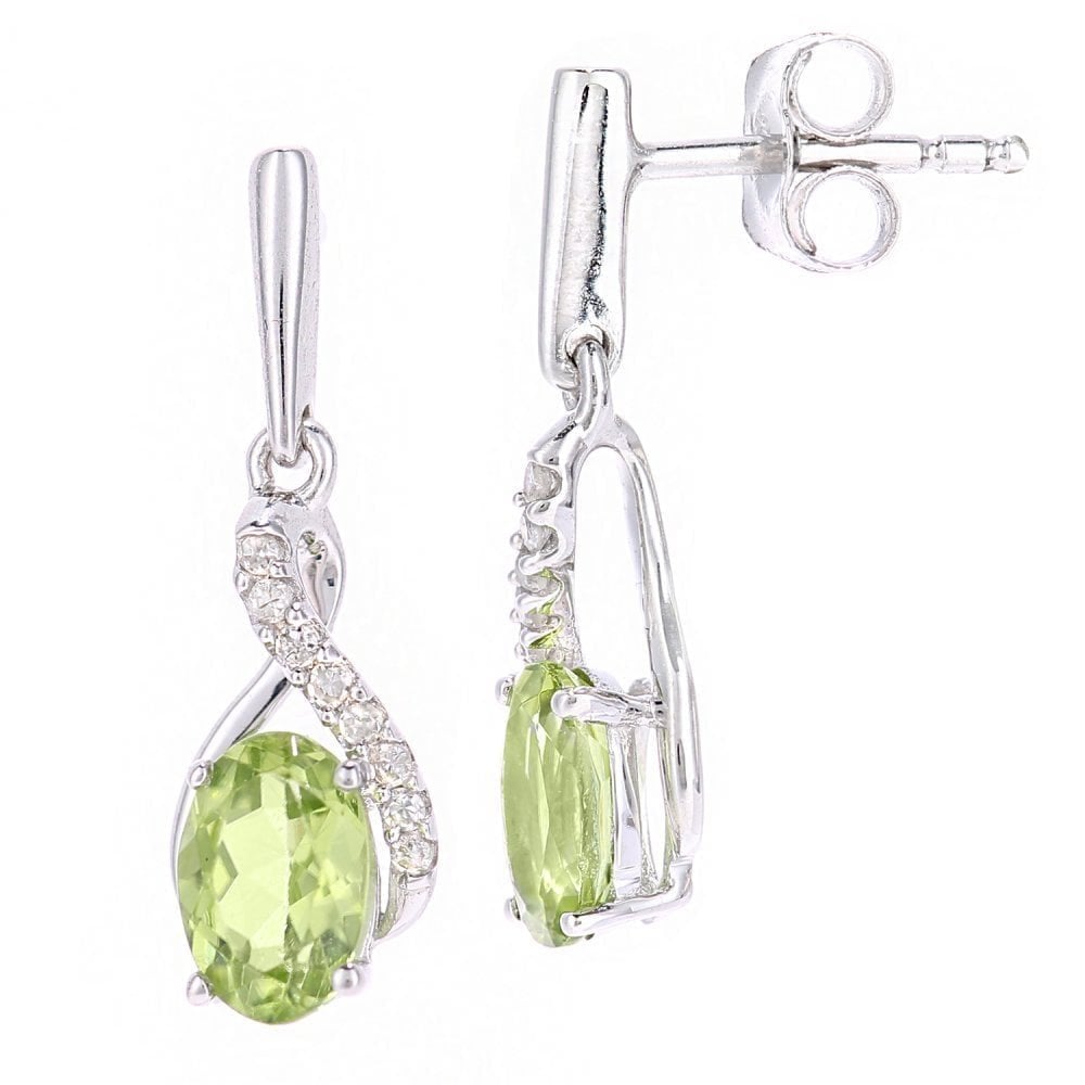 Peridot Drop Earrings - detail view | Prime Jewellery