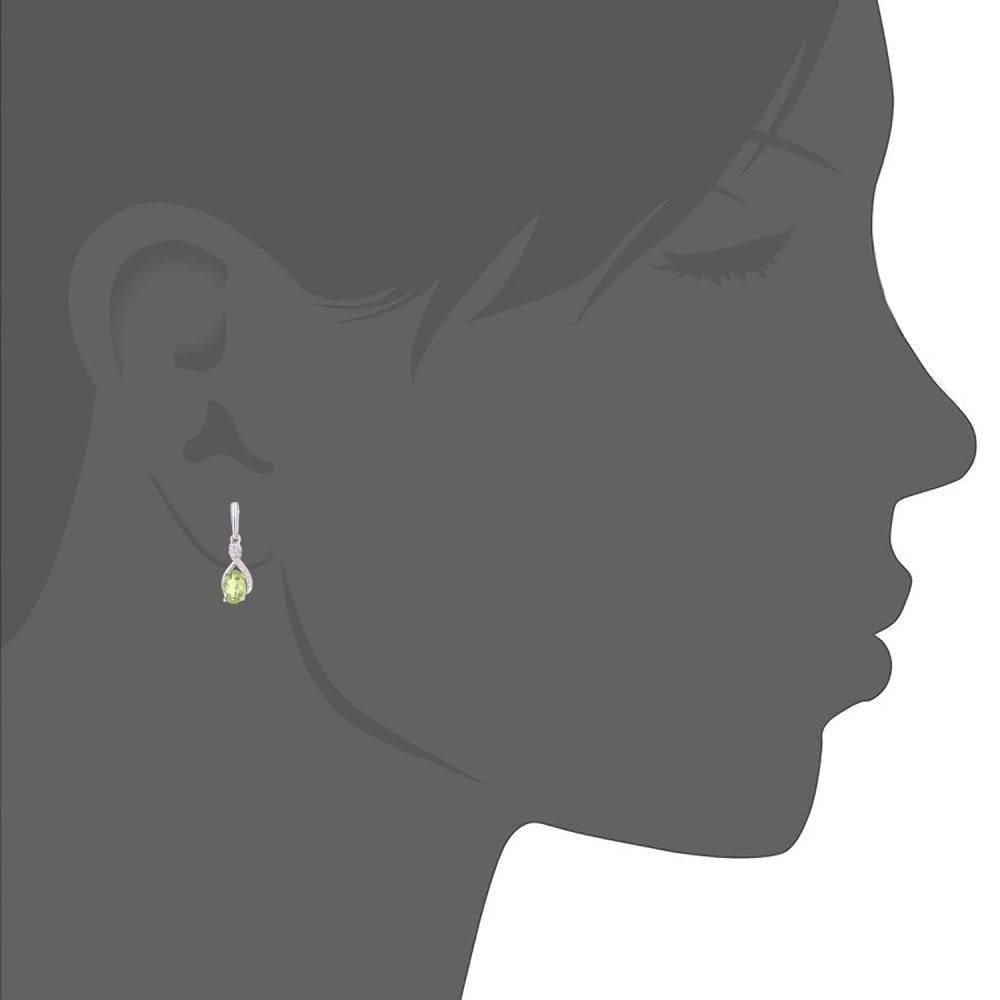 Peridot Drop Earrings - detail view | Prime Jewellery