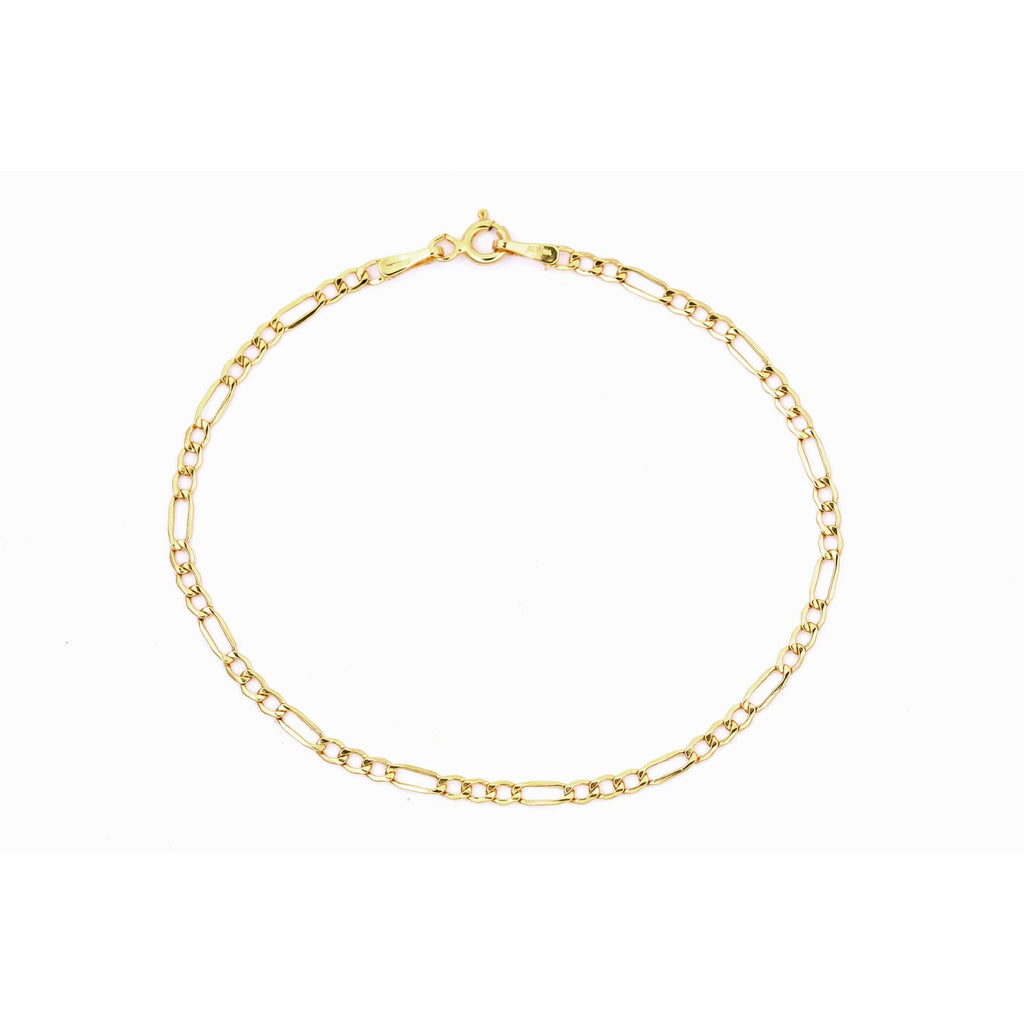 9ct Yellow Gold Figaro Bracelet