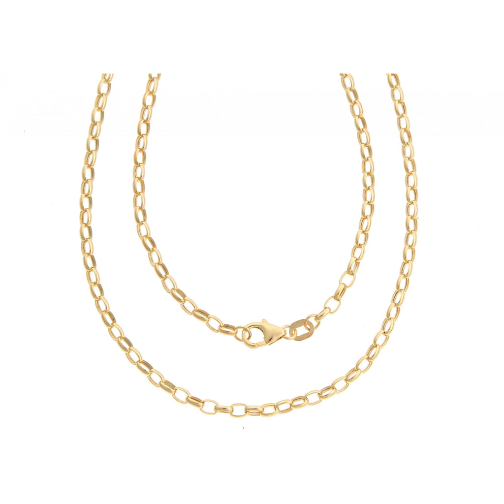9ct Yellow Gold Oval Belcher Chain