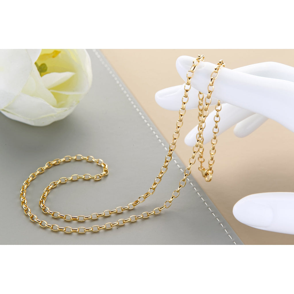 9ct Yellow Gold Oval Belcher Chain