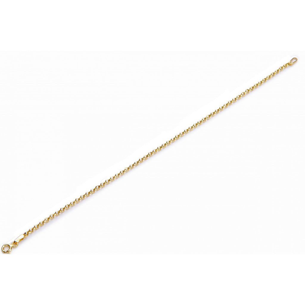 9ct Yellow Gold Round Belcher Bracelet