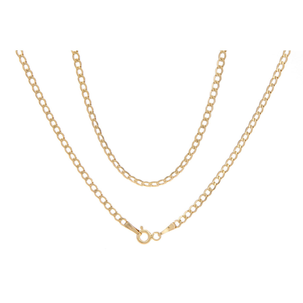 Curb Chain 9ct - detail view | Prime Jewellery