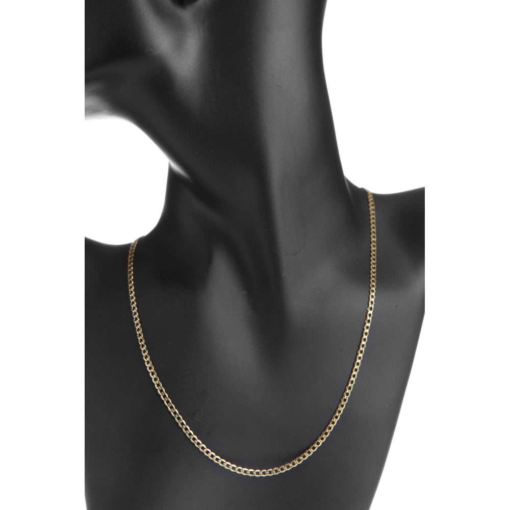 Curb Chain 9ct - detail view | Prime Jewellery