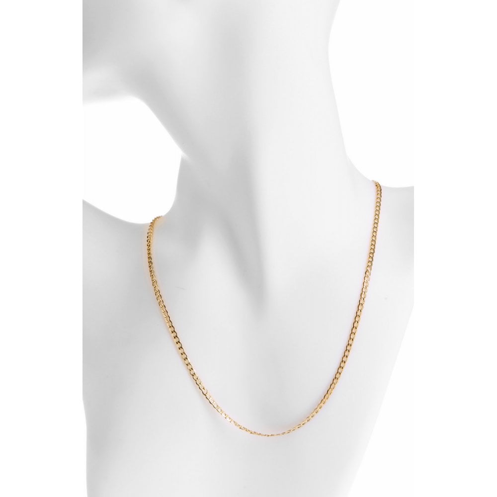 Curb Chain 9ct - detail view | Prime Jewellery