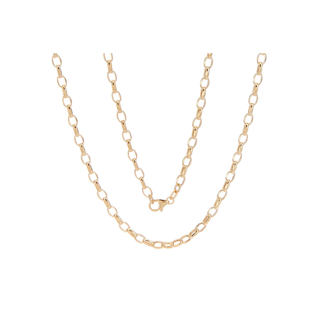 9ct Yellow Gold Oval Belcher Chain