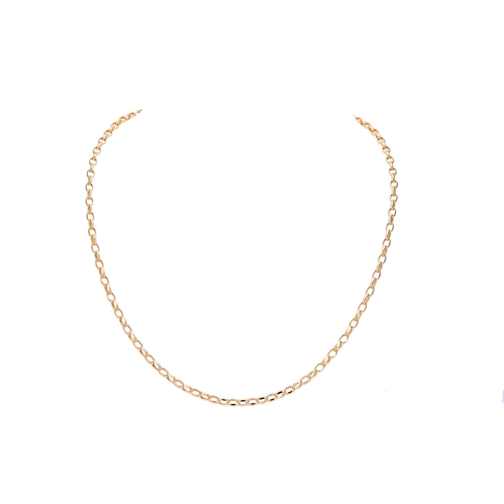 9ct Yellow Gold Oval Belcher Chain