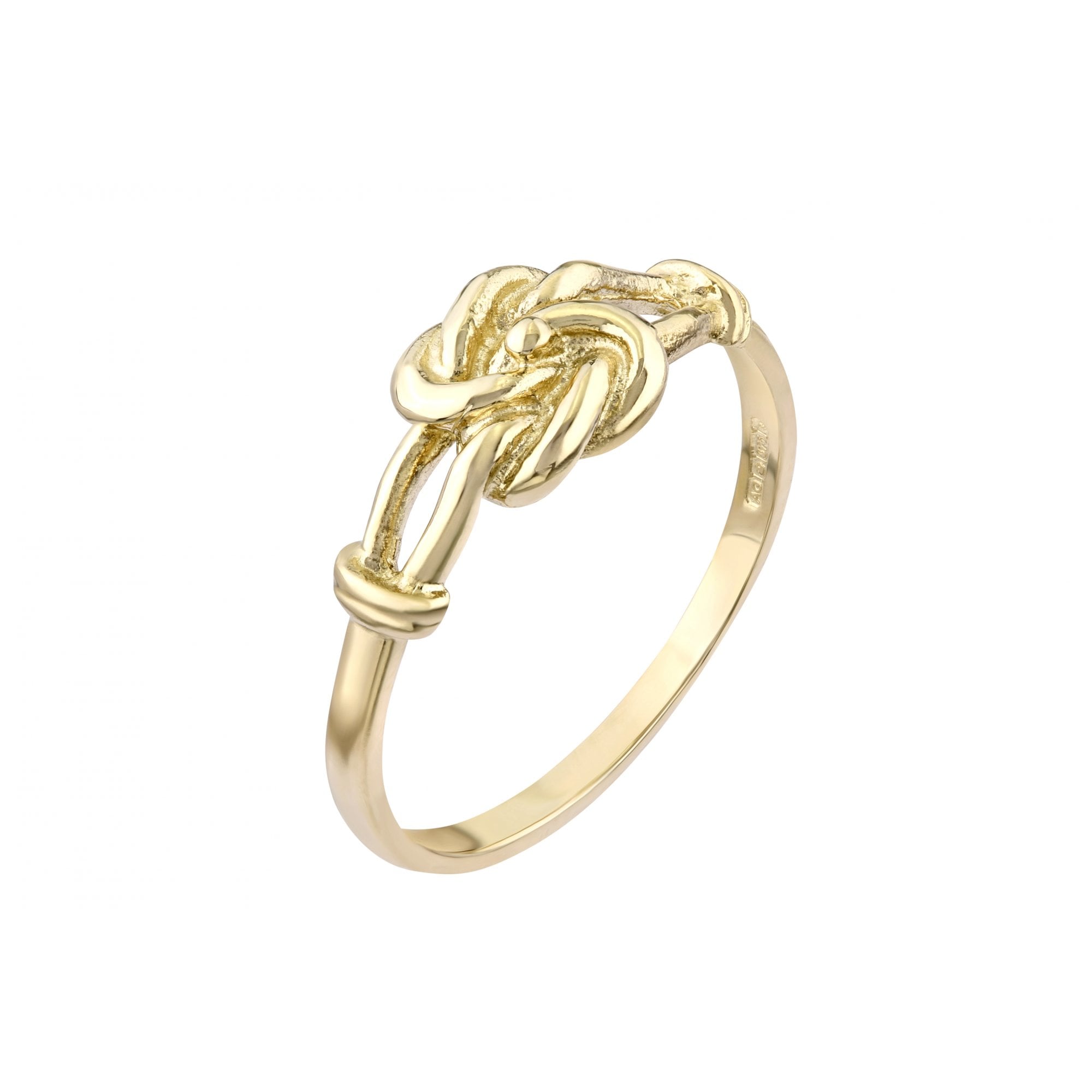9ct Yellow Gold Knot Ring Weight 2gr