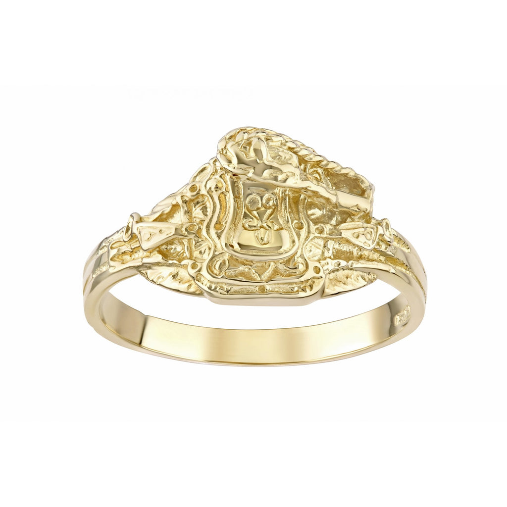 9ct Yellow Gold Saddle Ring Weight 2.5gr