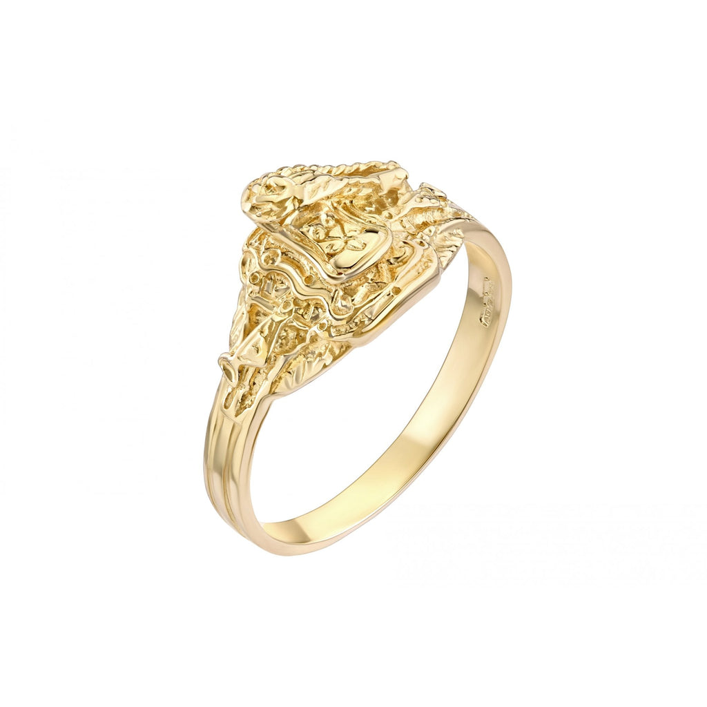 9ct Yellow Gold Saddle Ring Weight 2.5gr