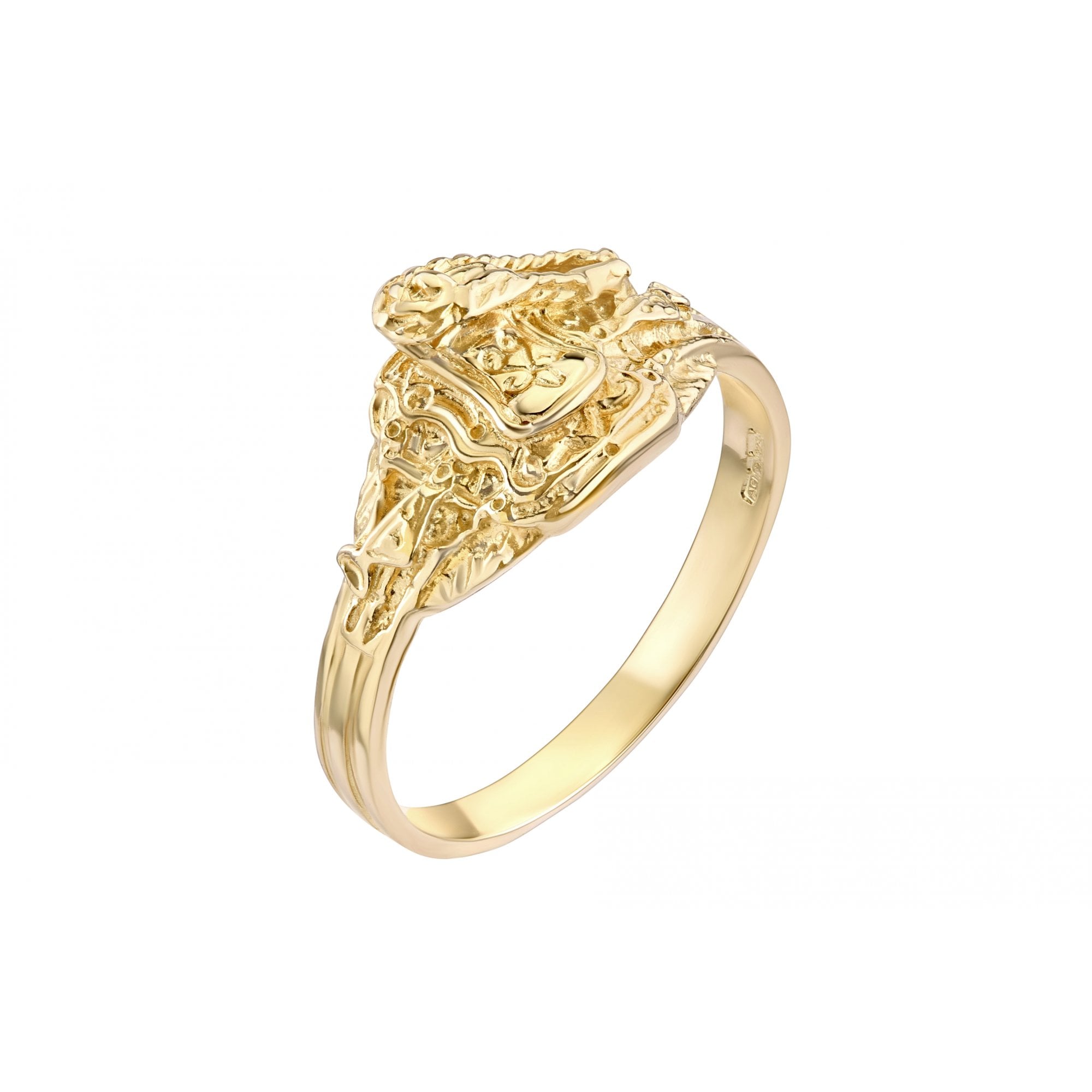 9ct Yellow Gold Saddle Ring Weight 2.5gr
