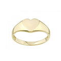 9ct Yellow Gold Heart Signet Ring