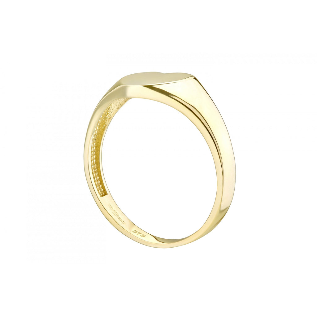 9ct Yellow Gold Heart Signet Ring