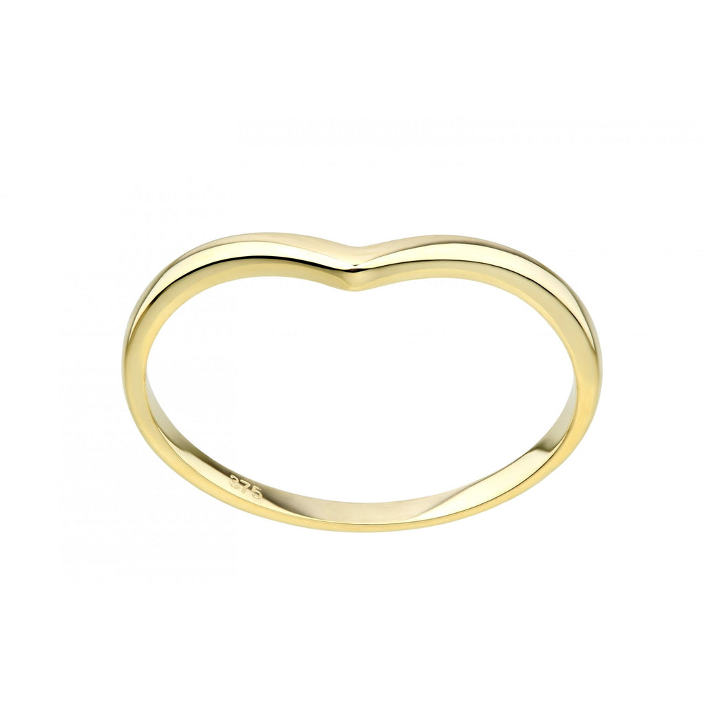 9ct Yellow Gold Wishbone Ring
