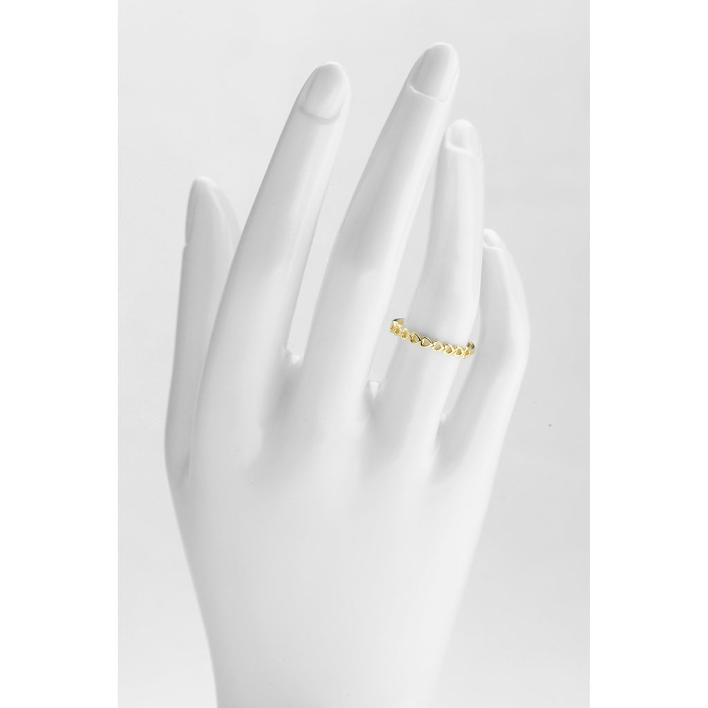 9ct Yellow Gold Heart Ring Multi Hearts Style