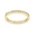 9ct Yellow Gold Channel Set Eternity Ring Cz Stones