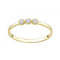 9ct Yellow Gold Trilogy Ring Set with Cz Stones
