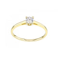 9ct Yellow Gold Solitaire Engagement Ring Cubic Zirconia Stone