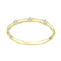 9ct Yellow Gold Eternity Ring Bamboo Style set with Cz Stones