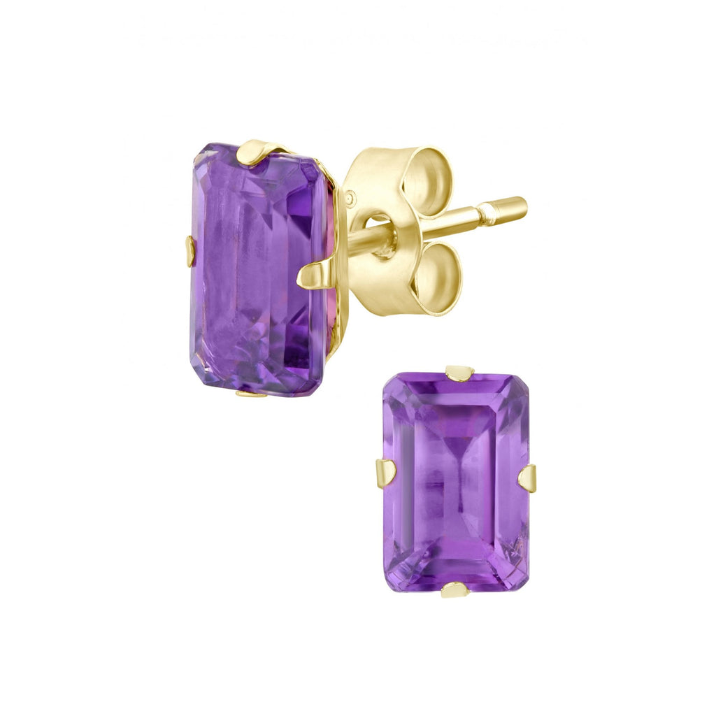 Octagon Amethyst Solitaire - detail view | Prime Jewellery