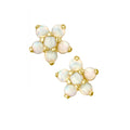 Ruby Cluster Stud Earrings 9ct Yellow Gold | Prime Jewellery