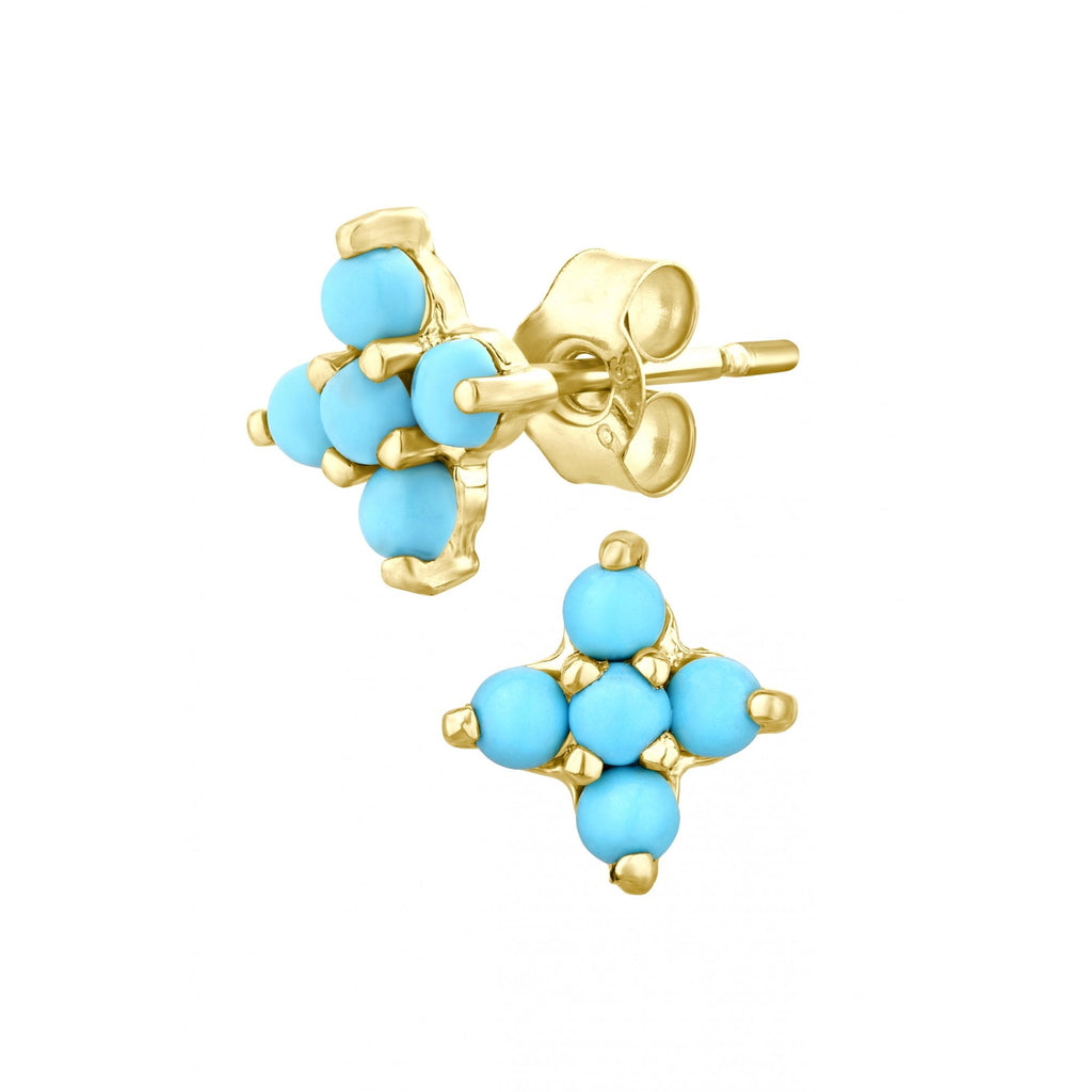 Turquoise Stud Earrings - detail view | Prime Jewellery
