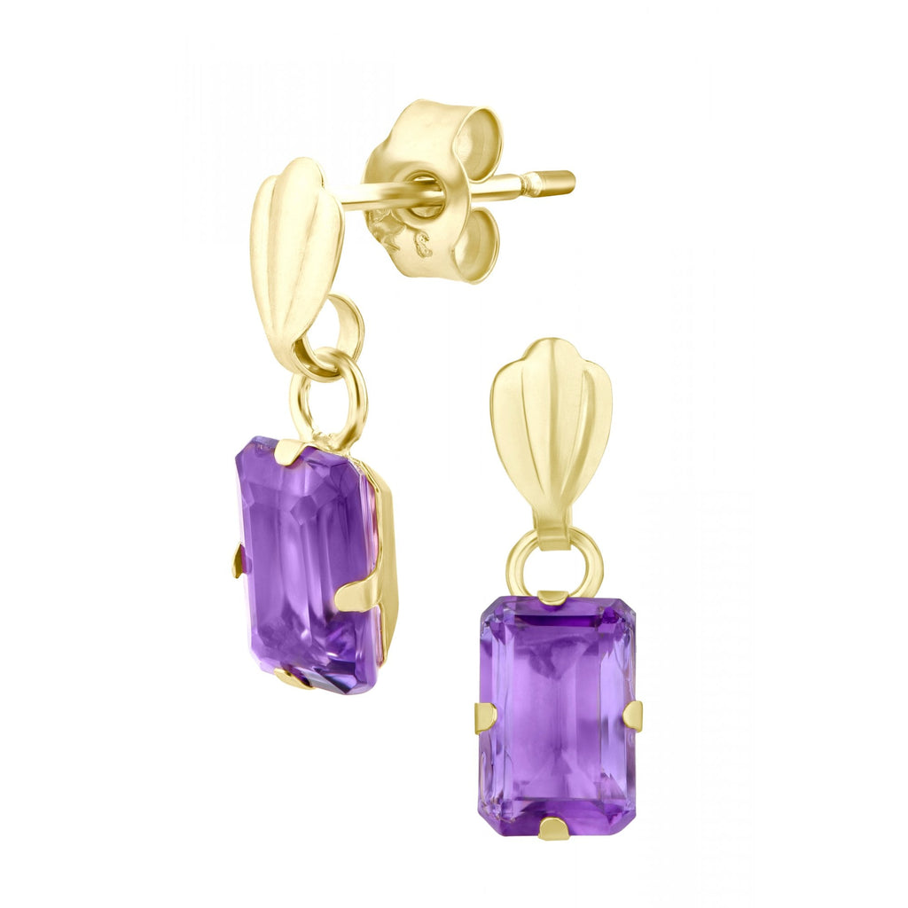 Octagon Amethyst Drop - detail view | Prime Jewellery