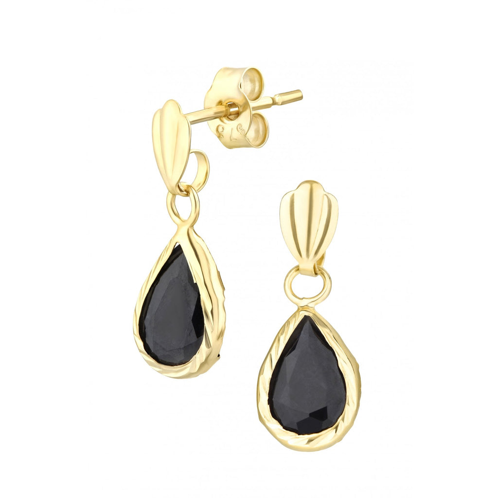 Pear Black Sapphire - detail view | Prime Jewellery