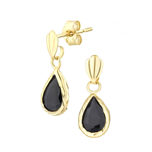 Pear Black Sapphire - detail view | Prime Jewellery