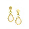 Pear Opal Solitaire Drop Earrings 9ct Yellow Gold | Prime Jewellery