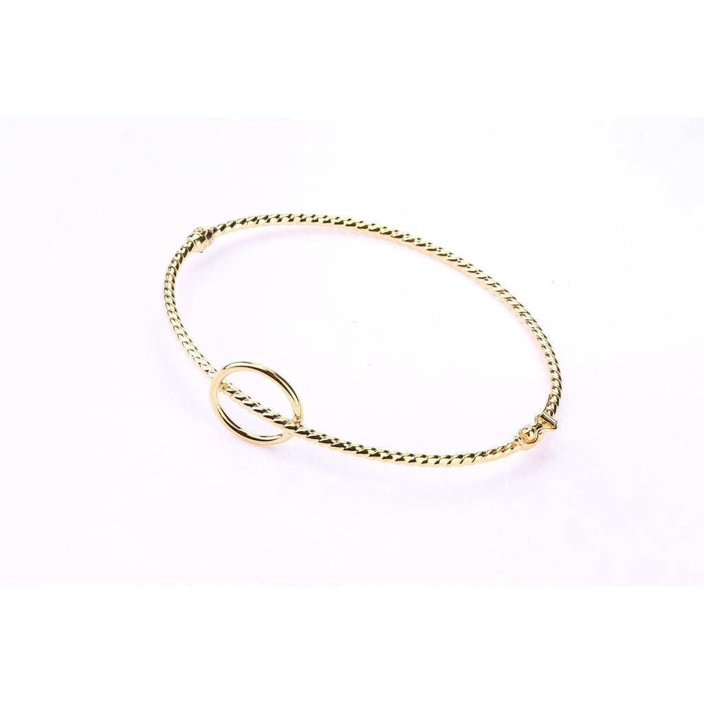 9ct Yellow Gold Bangle Twist Design