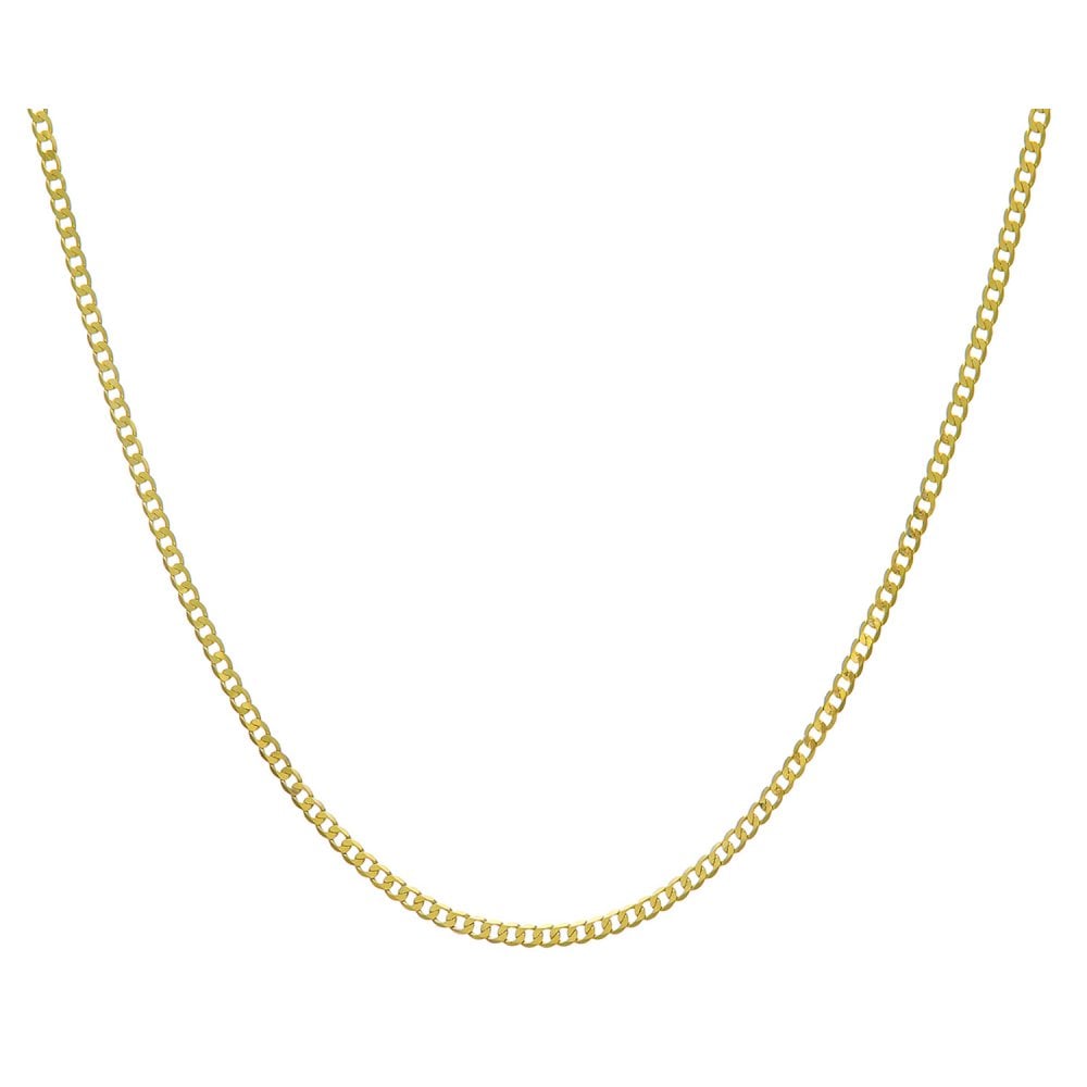 9ct Yellow Gold Curb Necklace of 61 cm Length and weight of 6.5g