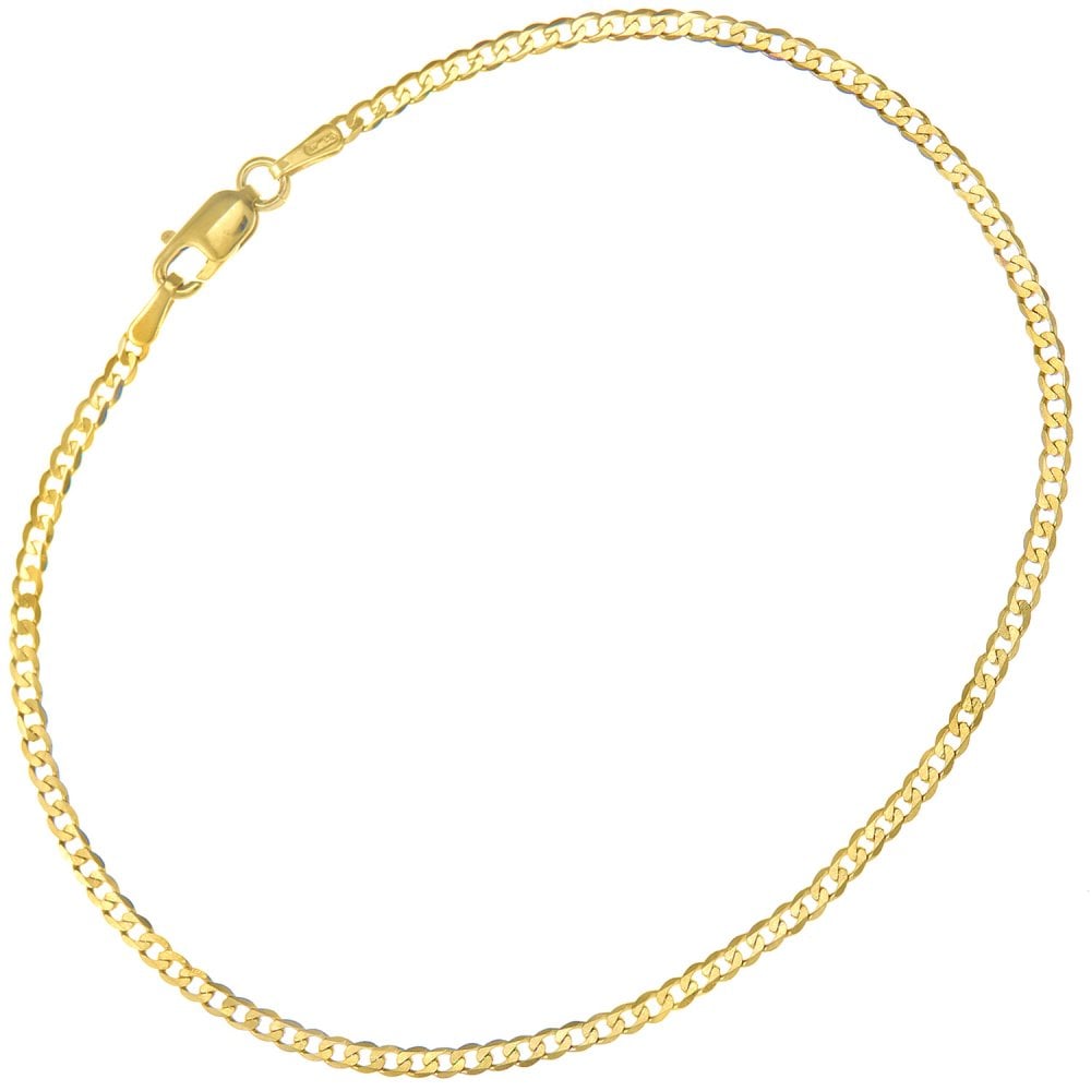 9ct Yellow Gold Curb Bracelet of 19cm Length Weight of 1.2g