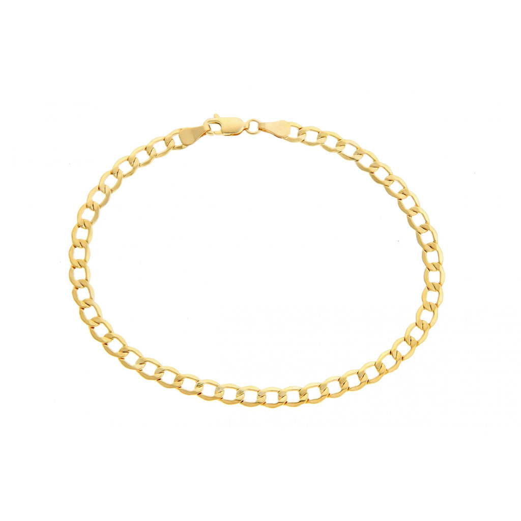 14ct Yellow Gold Curb Bracelet 7.5 Inch Length