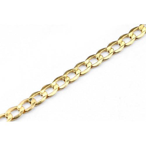 14ct Yellow Gold Curb Bracelet 7.5 Inch Length