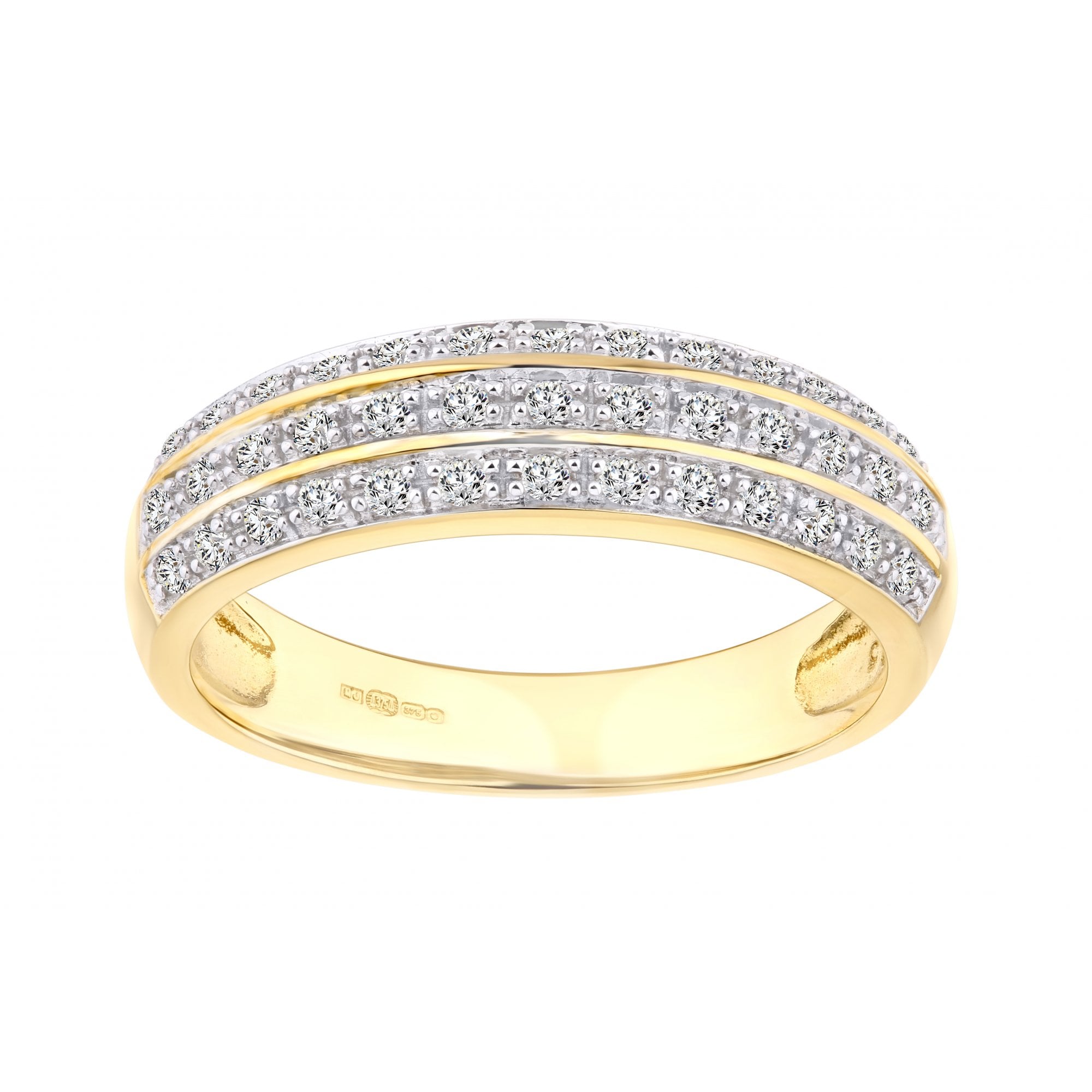 9ct Gold 0.25 Carat Natural Diamond Wedding Ring