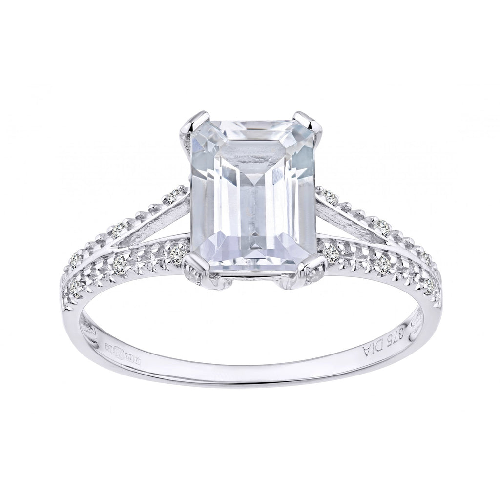Emerald Cut Aquamarine - detail view | Prime Jewellery