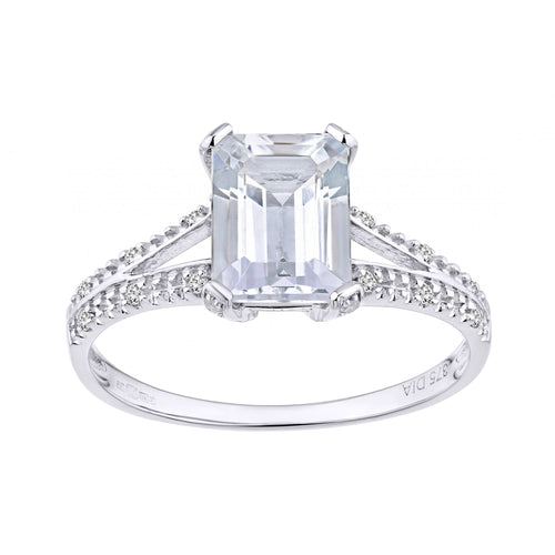Emerald Cut Aquamarine - detail view | Prime Jewellery