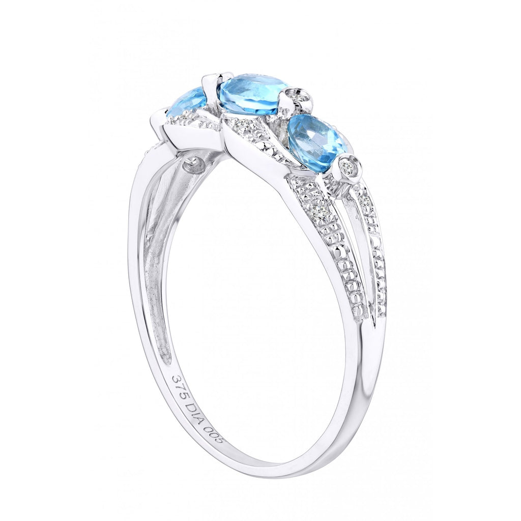 Sky Blue Topaz - detail view | Prime Jewellery