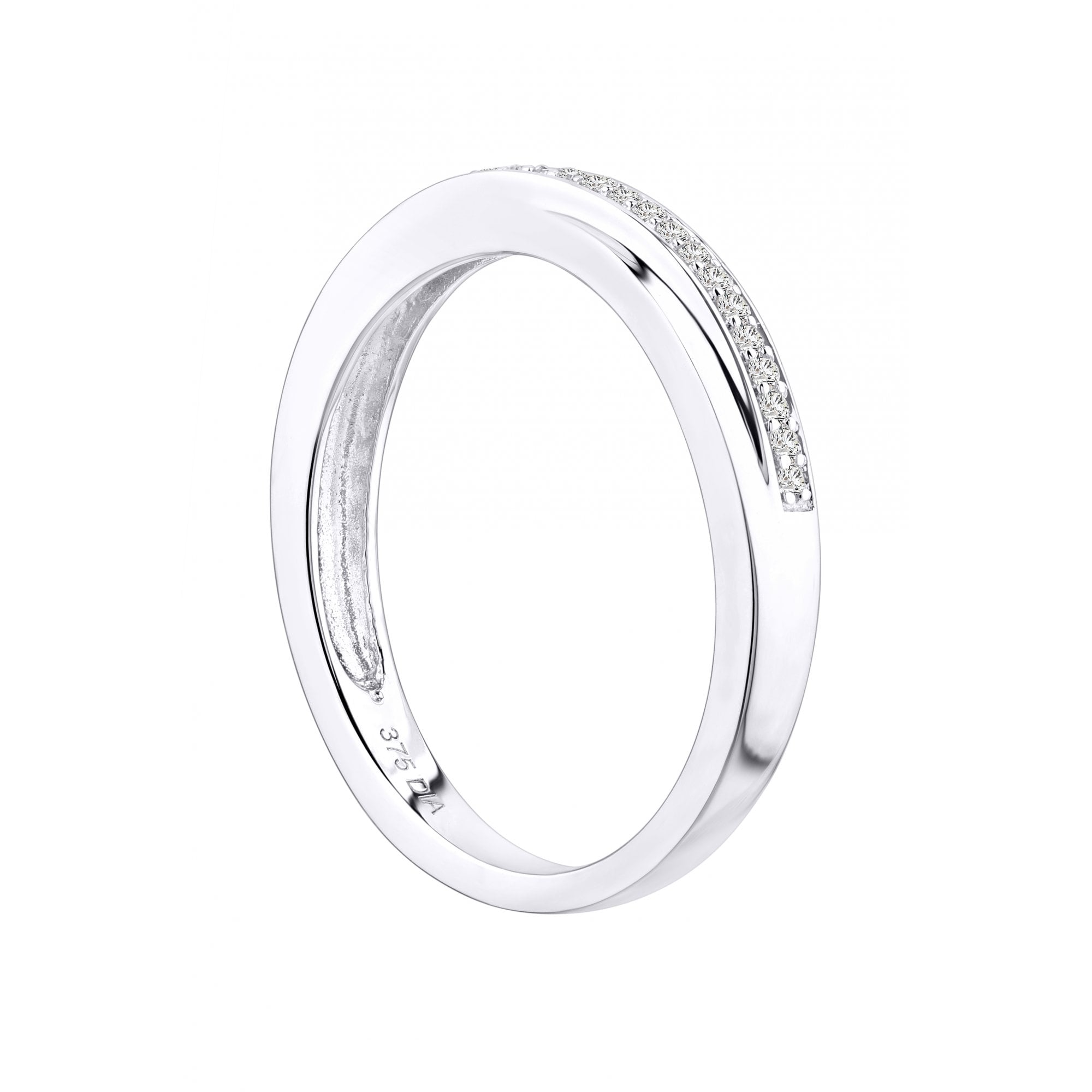 9ct White Gold 0.15 Carat Natural Diamond Wedding Ring