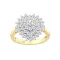 Diamond Cluster Ring 18ct Yellow Gold 1 Carat | Prime Jewellery