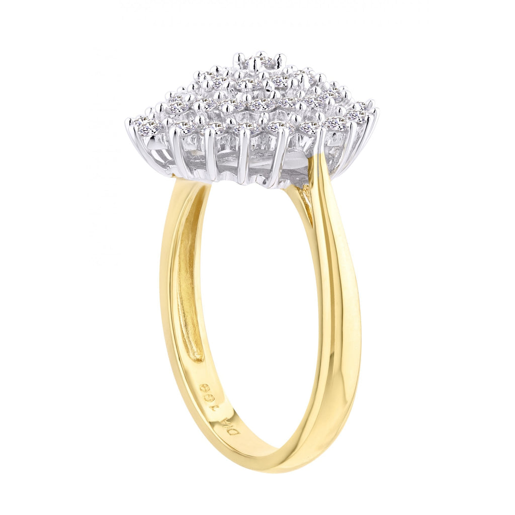 Diamond Cluster Ring - detail view | Prime Jewellery