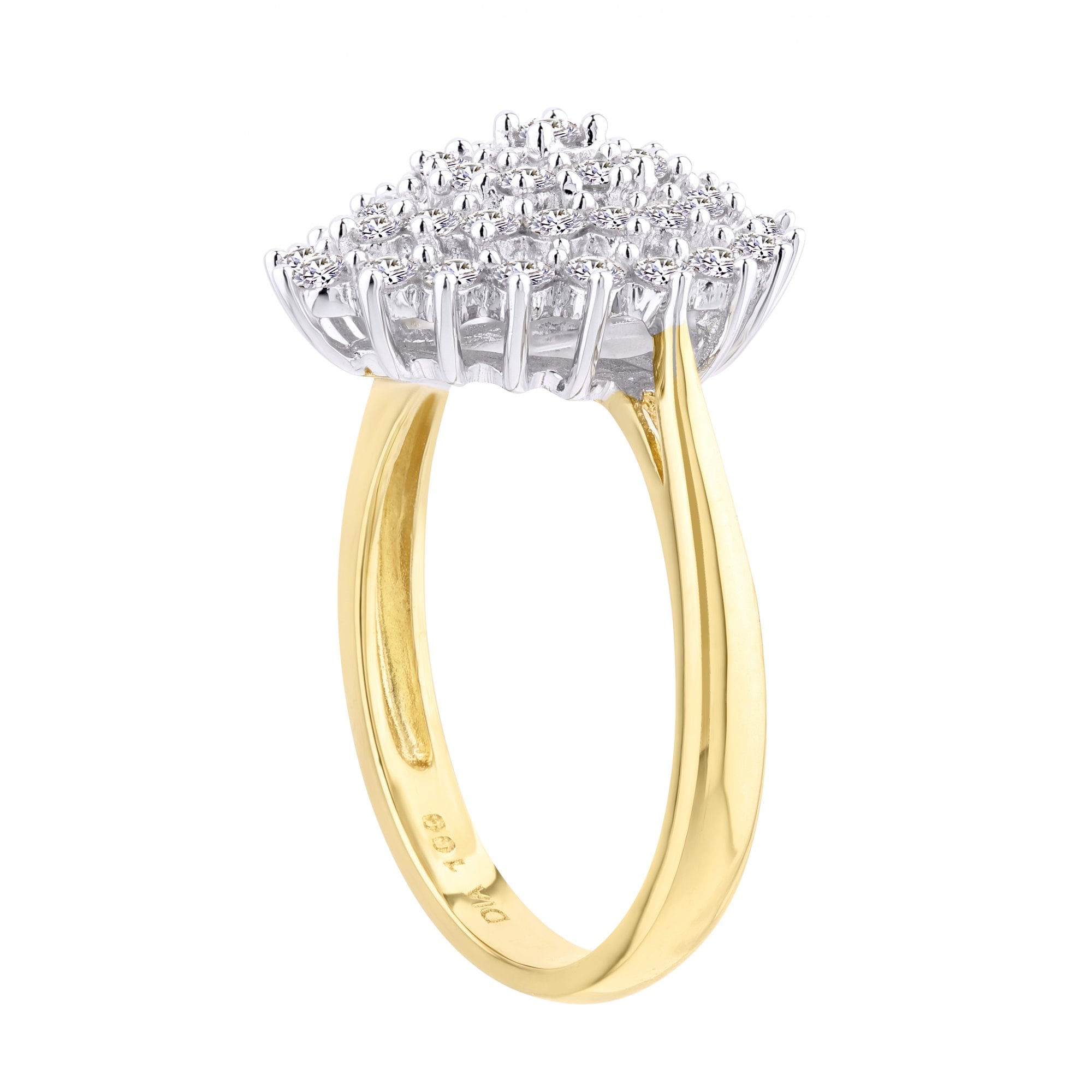 Diamond Cluster Ring - detail view | Prime Jewellery